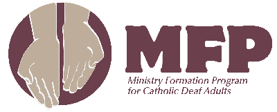 Official logo of Deaf Catholic Ministry Formation Programs (DCMFP)