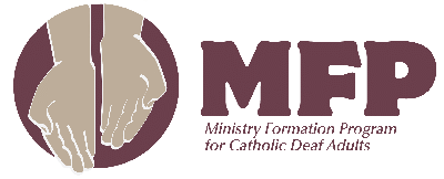 Official logo of Deaf Catholic Ministry Formation Programs (DCMFP)