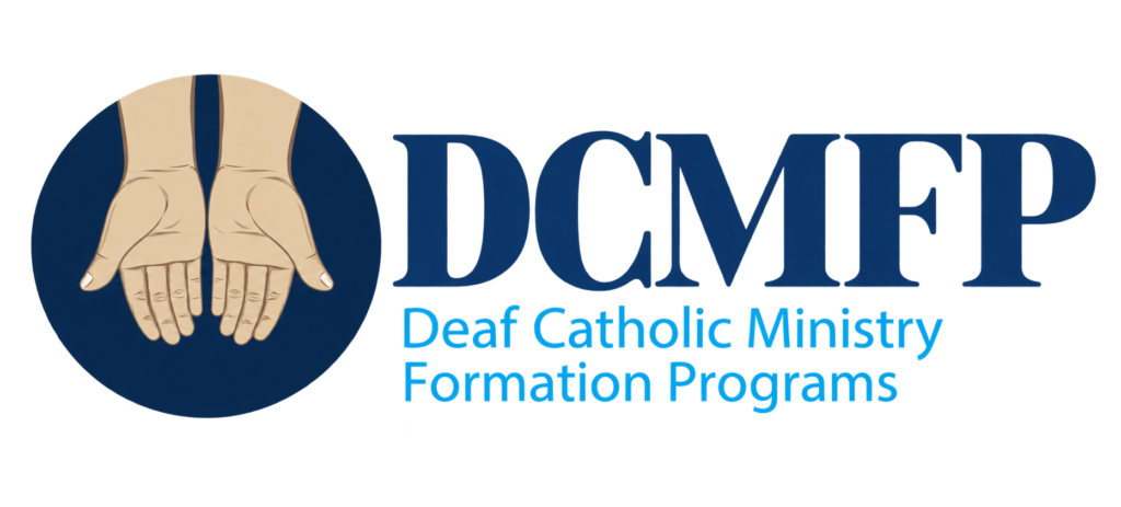 Official logo of Deaf Catholic Ministry Formation Programs (DCMFP)