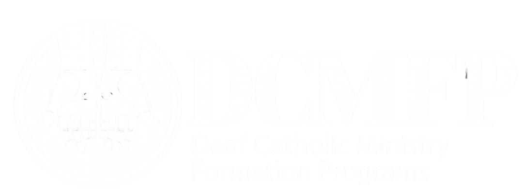 Official logo of Deaf Catholic Ministry Formation Programs (DCMFP)